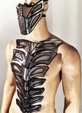 futuristic vertebrae FRONT plate ,spinebone bustplate armour warrior gladiator