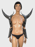 Shoulder armour ,Removable horns armor, fantasy costume
