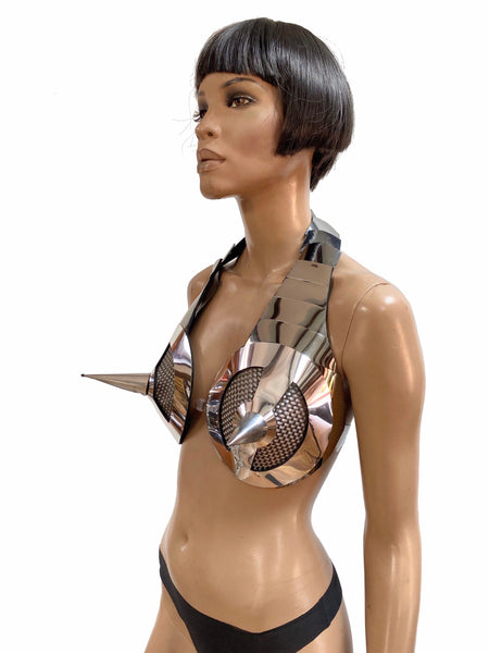 Robot Cone bra top ‘Where Giger met Sorayama ‘