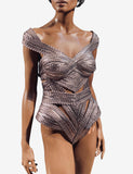 Biomech woven silver corset, bodysuit, robot, cyber, out of space top