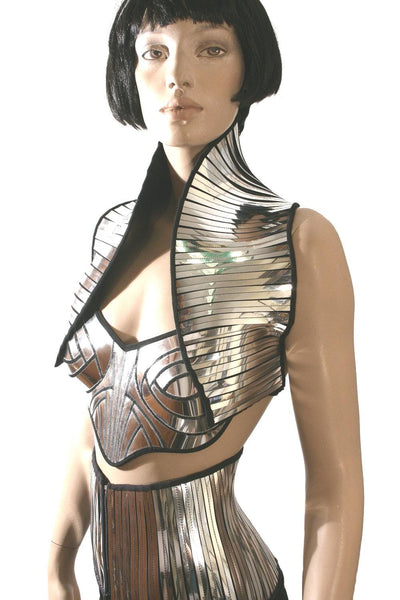 Futuristisch vest, scifi bolero, stola, robot, steampunk schoudersjaal, cybergoth omslagdoek van divamp couture