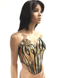Gaudi inspired corset burlesque fetish pvc steampunk cosplay armor, futuristic cybergoth