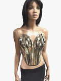 Gaudi inspired corset burlesque fetish pvc steampunk cosplay armor, futuristic cybergoth