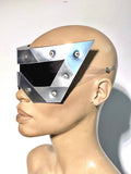 Trapezium Brutalism frames, futuristic visors, future eyewear,groovy bold headpiece