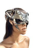 Cyber Scorpio Headpiece: Chrome Burning Man Mask