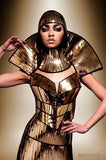Art deco inspired bustier corset top, futuristic costume