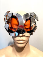 Organic goggles with horns futuristic, sci fi, cyber eyewear, mask, goggles,alien mask headpiece