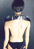 futuristic armadillo stole , sci fi, bolero cyber shawl , shoulder armour