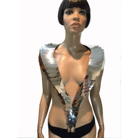 futuristic armadillo stole  , sci fi, bolero cyber shawl , shoulder armour