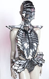 scorpion halter top , fetish gothic goth corset armour
