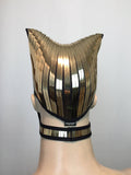 baphomet catwoman fetish mask warrior headpiece armor sci fi  futuristic steampunk cyber headdress cybergoth