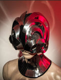 Mantis alien robot mask headpiece armour sci fi  futuristic steampunk cyber headdress cybergoth divamp couture