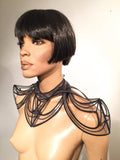 Organic collar from divamp couture , neck piece, fetish gothic cosplay armor scifi clothing futuristic cybergoth
