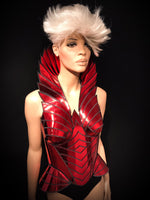 The original designed by Divamp Couture Sun goddess metallic corset  ,steampunk robot top, futuristic corset , scifi costume