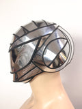 futuristic inspired cyborg mask helmet headpiece robot armour robo cop sci fi  futuristic steampunk cyber headdress cybergoth divamp couture