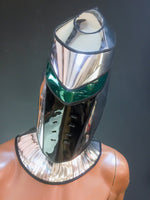 2 piece alien cyborg mask headpiece robot armor sci fi  futuristic steampunk cyber headdress cybergoth divamp couture