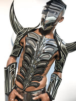 futuristic vertebrae FRONT plate ,spinebone bustplate armour warrior gladiator