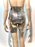 Garterbelt, garters, lingerie, jarretels, leg belts accessoires in chrome