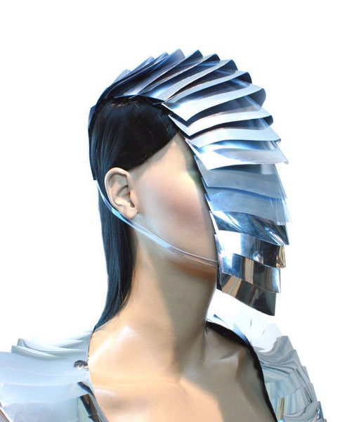 futuristic armadilla nautilus goggles mask , sci fi, cyber eyewear, armour mask, goggles,headpiece