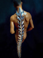 5 feet vertebrae, silver tail, alien costume