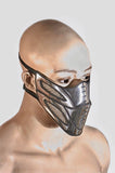 Futuristic Face mask masquerade mouth mask, chrome facemask, futuristic mask, metal muzzle,mad max mask