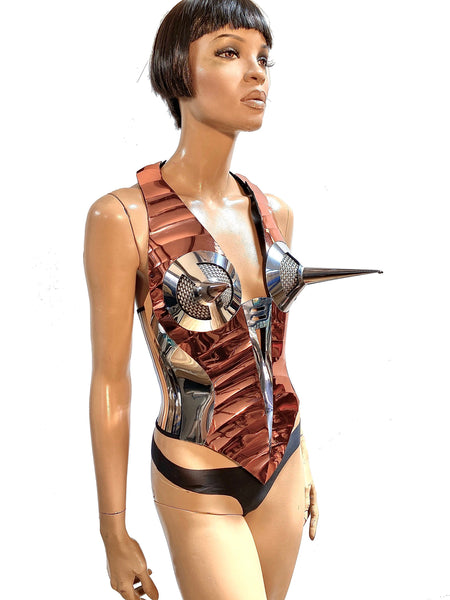 Robot Cone corset top 'Where Giger met Sorayama ' – divamp