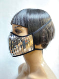 Futuristic chrome  face mask, mouth mask,scifi muzzle, metallic mask