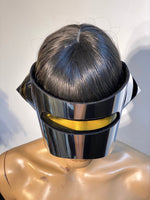 Where Giger met Sorayama cyclops, robot goggles futuristic eyewear, cyclop scifi, cyberpunk eyewear, futuristic facemask
