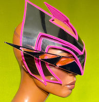80s Futuristic goggles , scifi, cyber eyewear, headpiece , face mask