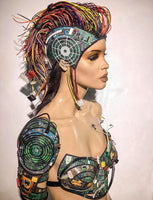 24x18” cyberpunk art print , poster ,Futuristic Artwork by Divamp Couture wall hanging homedeco , high gloss photo print