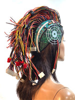 Computer love mohawk helmet wig cyberpunk headpiece from divamp couture futuristic