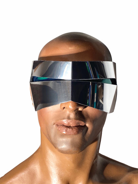 Anger monoblock cyclops, robot goggles futuristic eyewear, scifi visor, cyberpunk eyewear, future facemask
