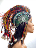 Computer love mohawk helmet wig cyberpunk headpiece from divamp couture futuristic