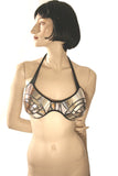metallic rave bra gogo dancer fusion bra top clubwear scifi costume armour bra metal bra