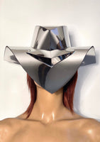 Space musketeer hat ,Big brim, futuristic fedora , incorporated visor