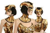 edc cyborg goggles with horns futuristic, sci fi, cyber eyewear, mask, goggles daft punk mask divamp couture