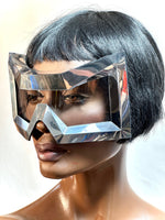 Big Vasarely frames, futuristic visors, future eyewear,groovy headpiece