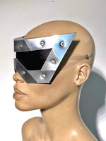 Trapezium Vasarely frames, futuristic visors, future eyewear,groovy headpiece