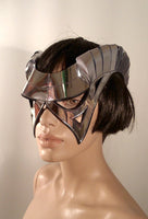 edc cyborg goggles with horns futuristic, sci fi, cyber eyewear, mask, goggles daft punk mask divamp couture