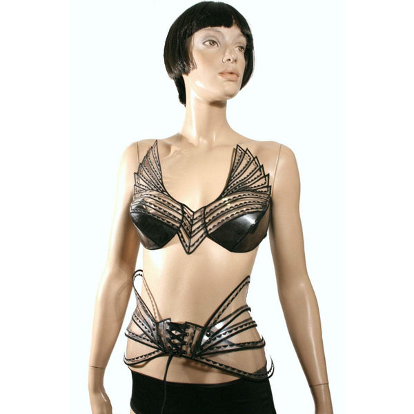 The Cell inspired clear hip bustle belt burlesque divamp couture fetis