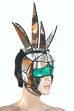 Multi option 80s futuristic Abraxis mask warrior headpiece armor sci fi  futuristic cyber headdress powerranger 80s fashion divamp couture