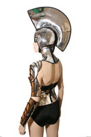 Pair of 2 piece cyborg cyber robot arm futuristic spartan armour divamp couture