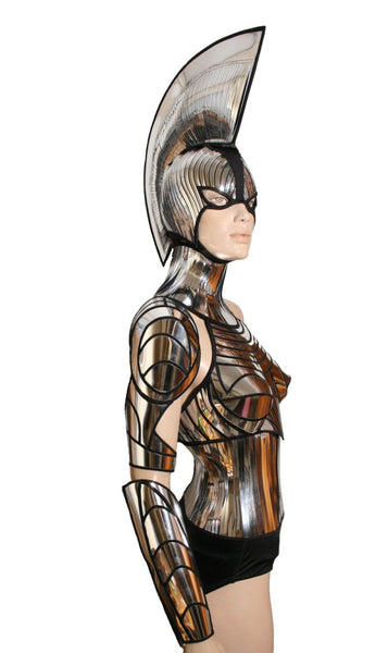 2 piece cyborg cyber robot arm futuristic spartan armour divamp couture