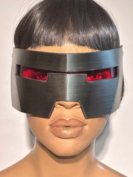 Destopian Monoblock cyclops, robotbrillen, scifi vizier, cyberpunkbrillen, toekomstig mondkapje
