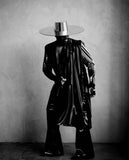 The chrome Zorro big hat ,silver Big brim ,floppy hat ,fedora from Divamp Couture