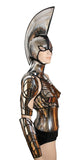 2 piece gladiator spartan mask and mohawk warrior headpiece armor sci fi  futuristic steampunk cyber headdress cybergoth divamp couture