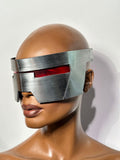 Destopian Monoblock cyclops, robotbrillen, scifi vizier, cyberpunkbrillen, toekomstig mondkapje