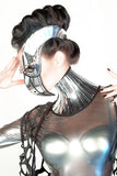 plague doctor mask with beak & horns masquerade steampunk mask
