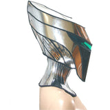 2 piece alien cyborg mask headpiece robot armor sci fi  futuristic steampunk cyber headdress cybergoth divamp couture