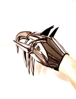 One pair of chrome  10 large finger claws scissor hands edward scissorhands steampunk fingerarmor fingerarmour